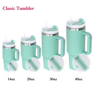 Изолированный стакан на 40 унций 2-й серии с соломинкой и ручкой