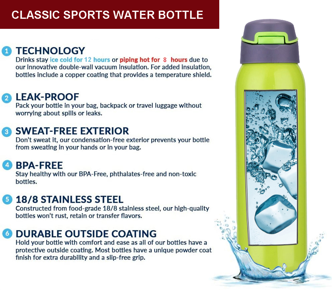 Изолированная спортивная бутылка с водой