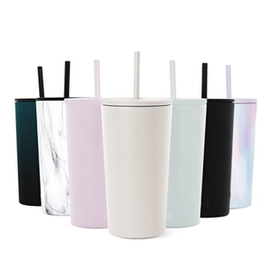 Стакан из нержавеющей стали с вакуумной изоляцией и крышкой на 12 унций