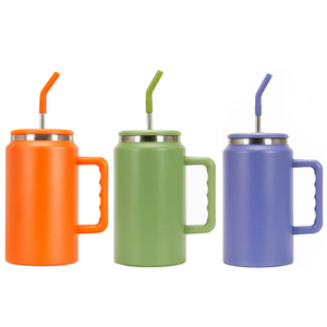 Изолированная дорожная кружка большой емкости из нержавеющей стали