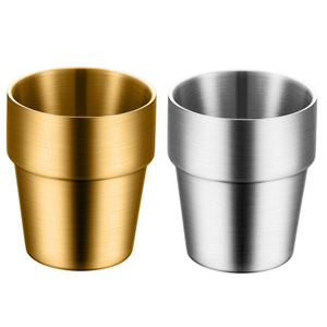 Стаканы из нержавеющей стали с двойными стенками, многоразовые стаканы для питья