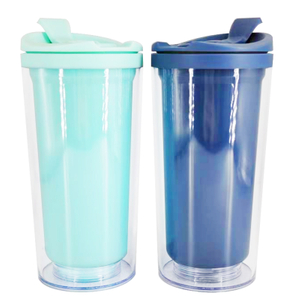 Пластиковый стаканчик с персонализированной вставкой для рекламных карточек